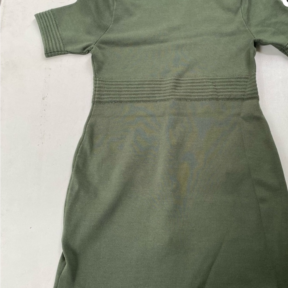 L’Agence womens dark green Kate knit mini dress Size Large